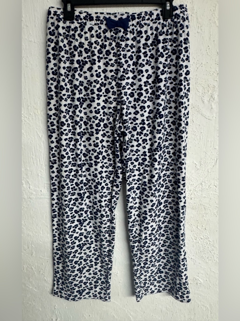 Cool Girl Blue and White Printed Pajama Bottoms Pants Size Medium